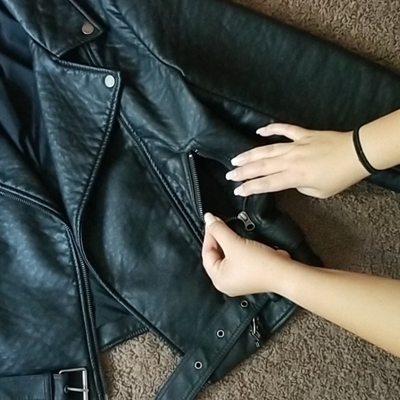 Victoria Secret Faux Leather Moto Jacket - Picture 8 of 12